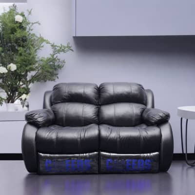 Gambar Cheers Madison Sofa Recliner Kulit 2 Seater - Hitam