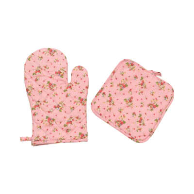 Gambar Selma Set 2 Pcs Sarung Tangan Oven & Pot Holder - Pink