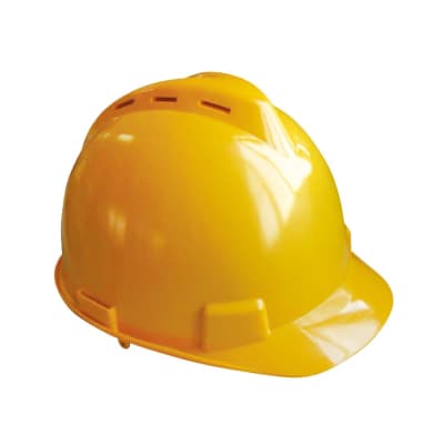 Gambar Krisbow Brim Vented Helm Keselamatan Kerja Hdpe - Kuning