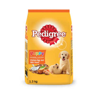 Gambar Pedigree 1.3 Kg Makanan Anjing Kering Puppy Chicken, Egg, Milk