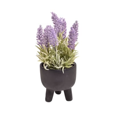 Gambar Arthome 21 Cm Bunga Artificial Lavender Dengan Pot Keramik