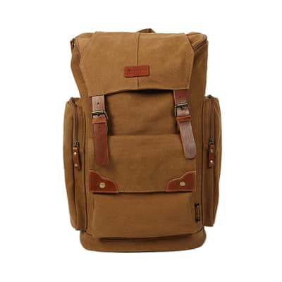 Gambar Discovery Adventures Vintage Tas Ransel Canvas - Cokelat Khaki