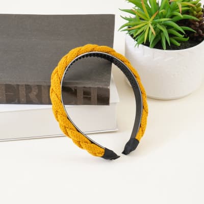 Gambar Ataru Bando Knit Braid - Kuning Mustard