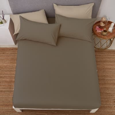 Gambar Linotela 50x75 Cm Set 2 Pcs Sarung Bantal - Cokelat