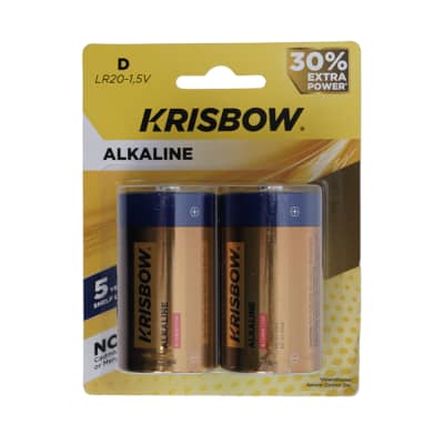 Gambar Krisbow Set 2 Pcs Baterai Alkaline D Lr03-1.5v