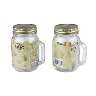 Gambar Glasslock 500 Ml Set 2 Pcs Canning Mug Kaca