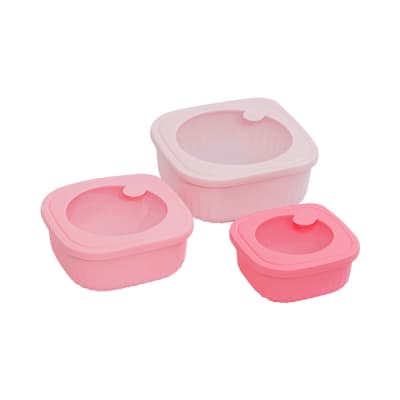 Gambar Appetite Set 3 Pcs Millie Wadah Makanan Square - Pink