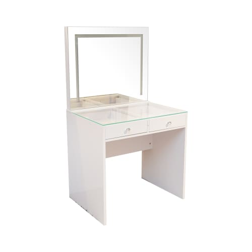 BELLE VANITY TABLE+MIRROR WHITE S (S/2)