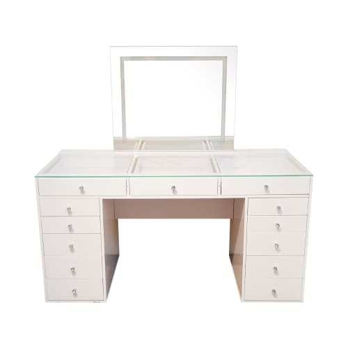 BELLE VANITY TABLE+MIRROR WHITE L (S/2)