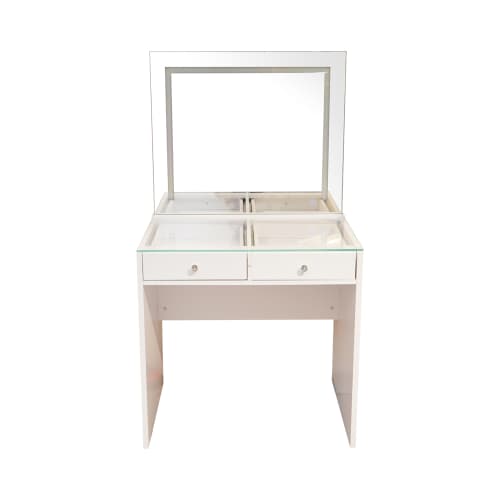 BELLE VANITY TABLE+MIRROR WHITE S (S/2)