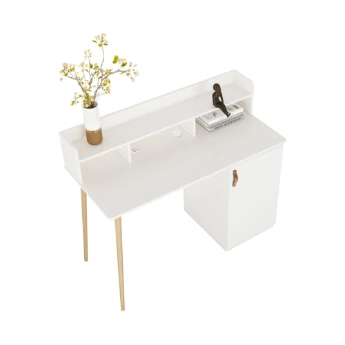 BIEL STUDY DESK WHITE - OAK