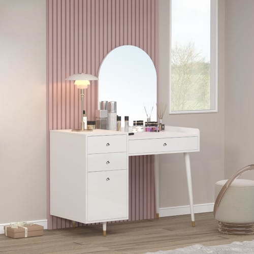 BRIE VANITY DRESSING TABLE WHITE (U/2)