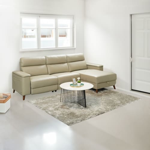 Ferrara Leather Recliner Sectional Sofa Baci Living Room