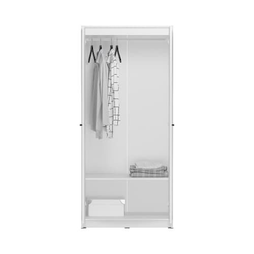 GIO 2 DOORS WARDROBE WHITE