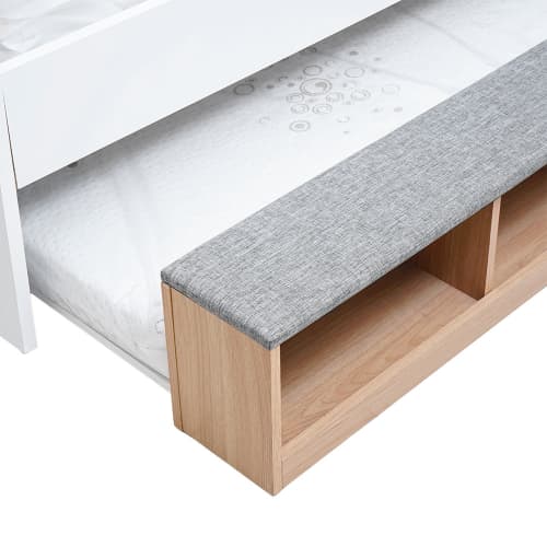 BIEL TRUNDLE BED UPHOLSTER+MATTRESS(S/4)