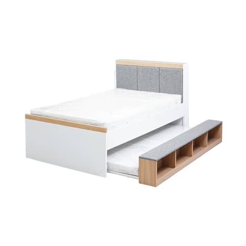 BIEL TRUNDLE BED UPHOLSTER+MATTRESS(S/4)