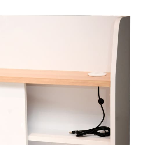 BIEL BED 100 CM  W/DRAWER WHITE-OAK(S/3)