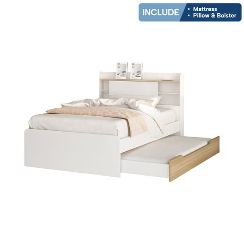 BIEL TRUNDLE BED 120+MATTRESS SET (S/4)