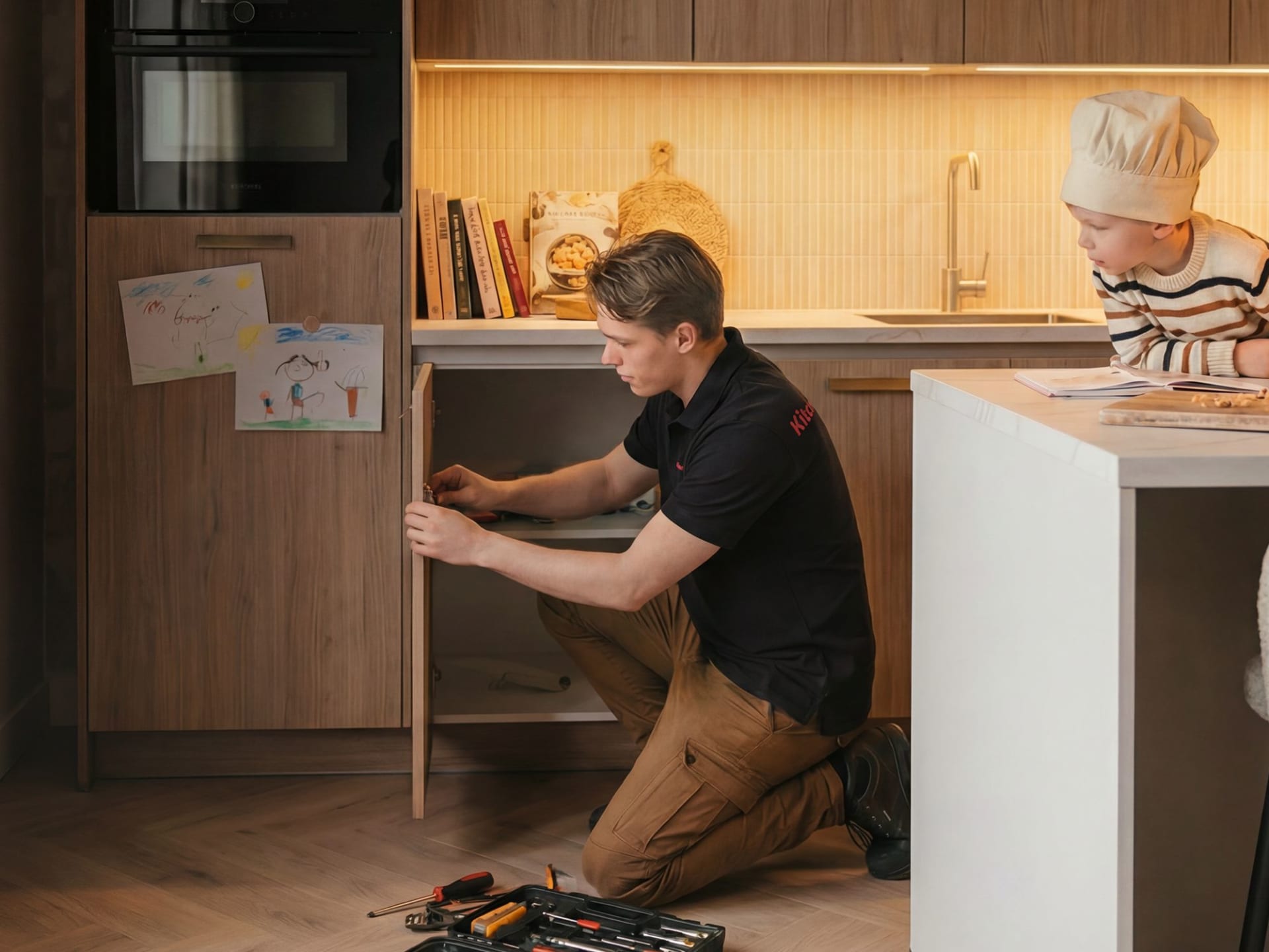 Kitchen4All adviseur in gesprek met klant