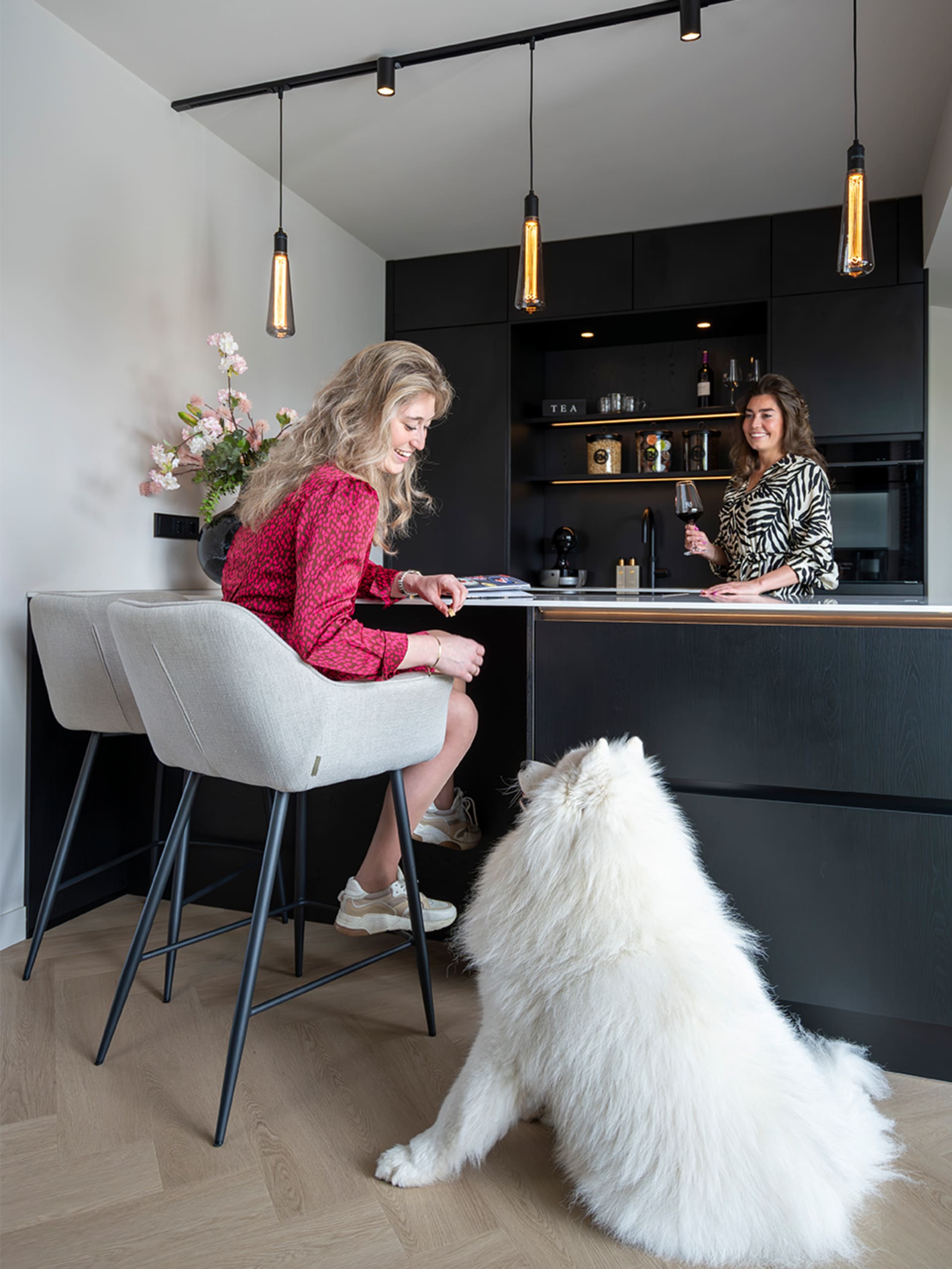 Donkere design keuken