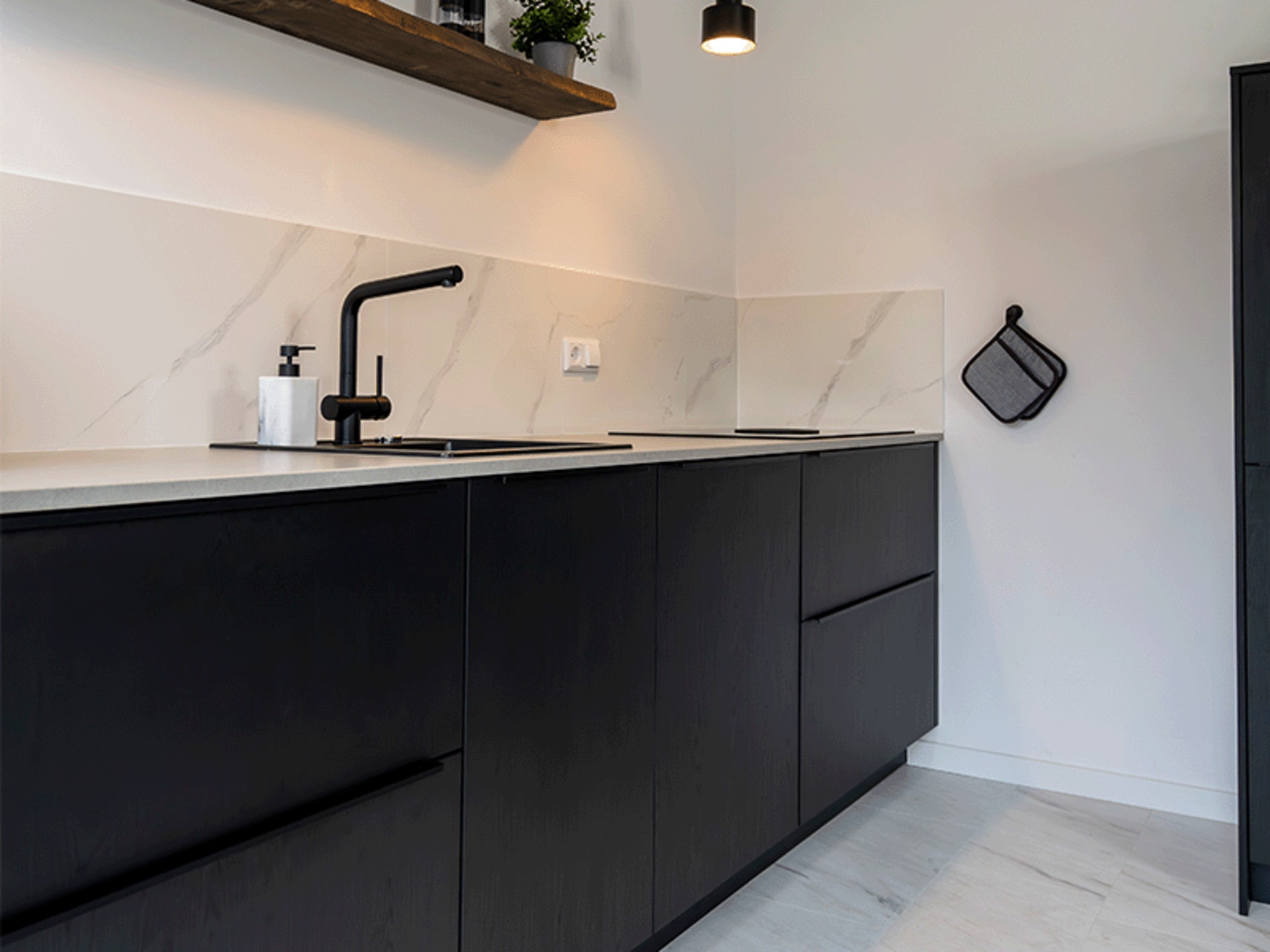 Halfhoge kasten keuken