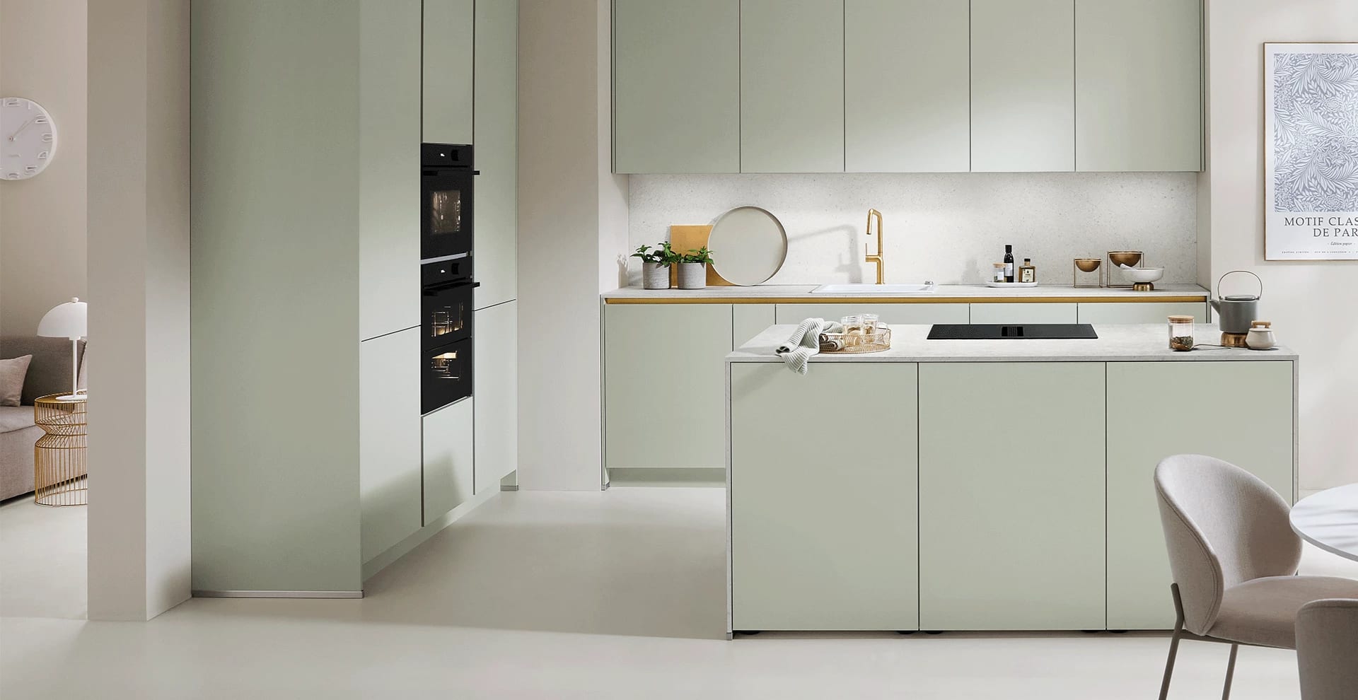 Terrazzo werkblad in moderne keuken