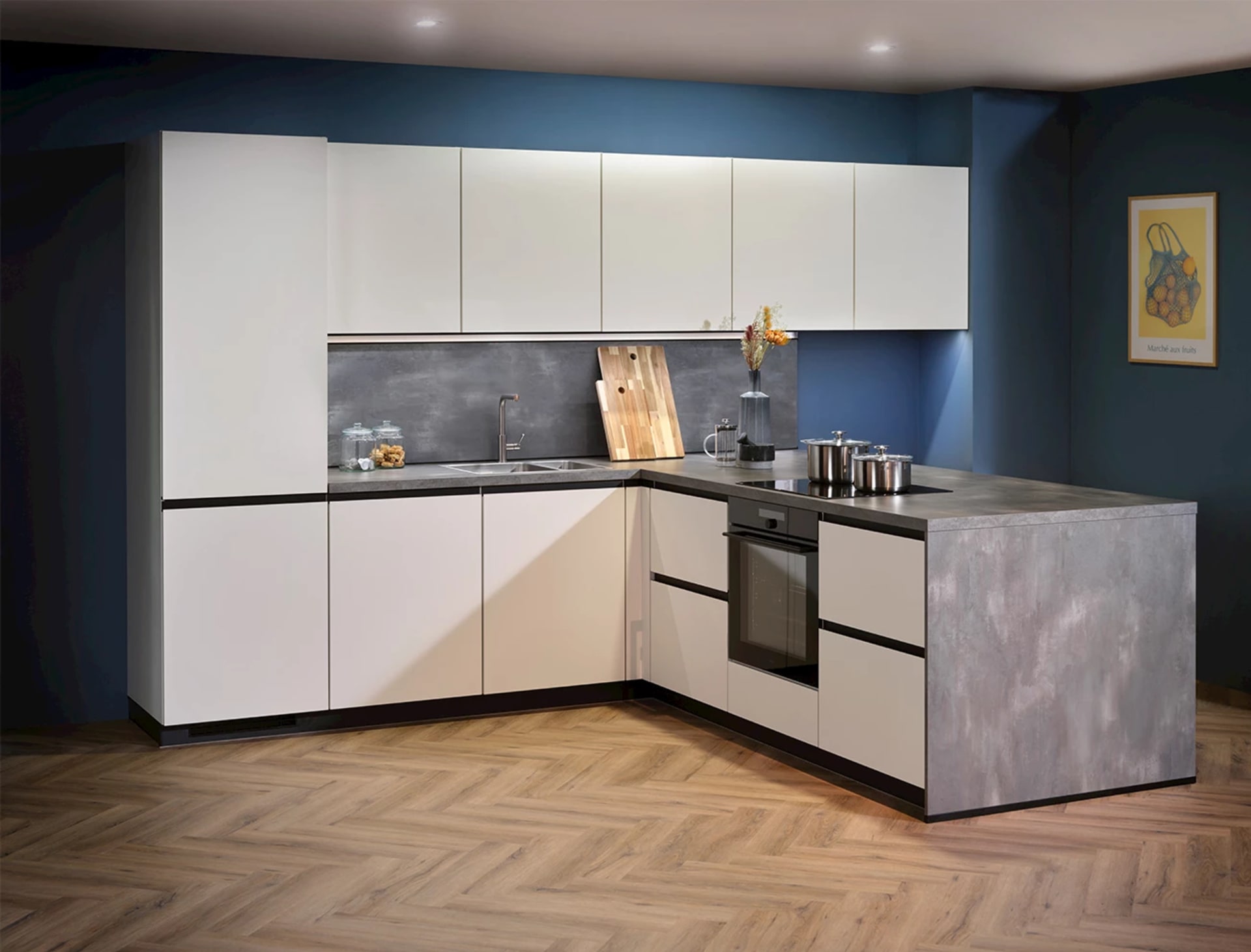 Witte moderne keuken