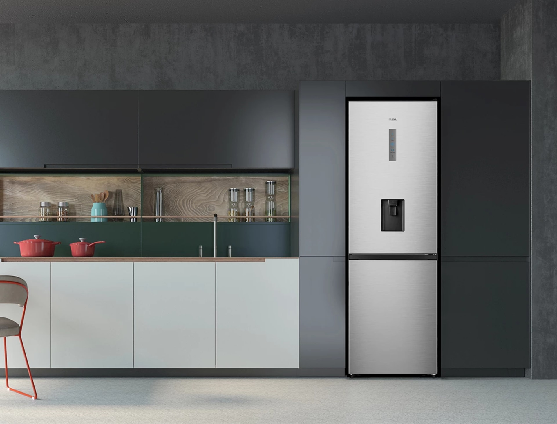 Smalle Amerikaanse koelkast