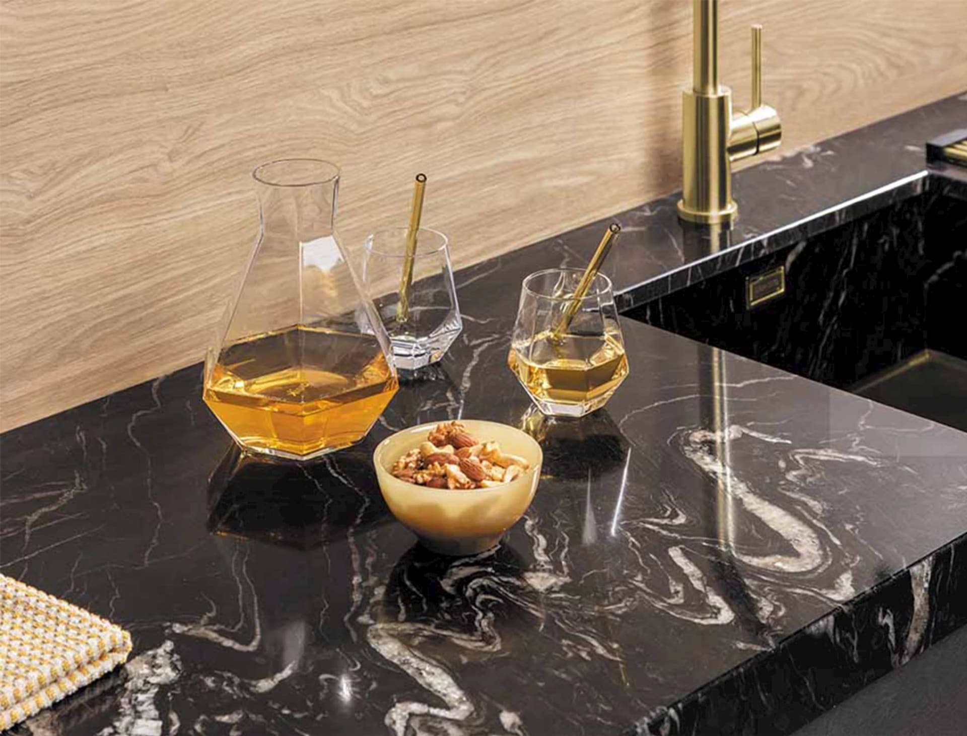 Granieten werkblad schoonmaken