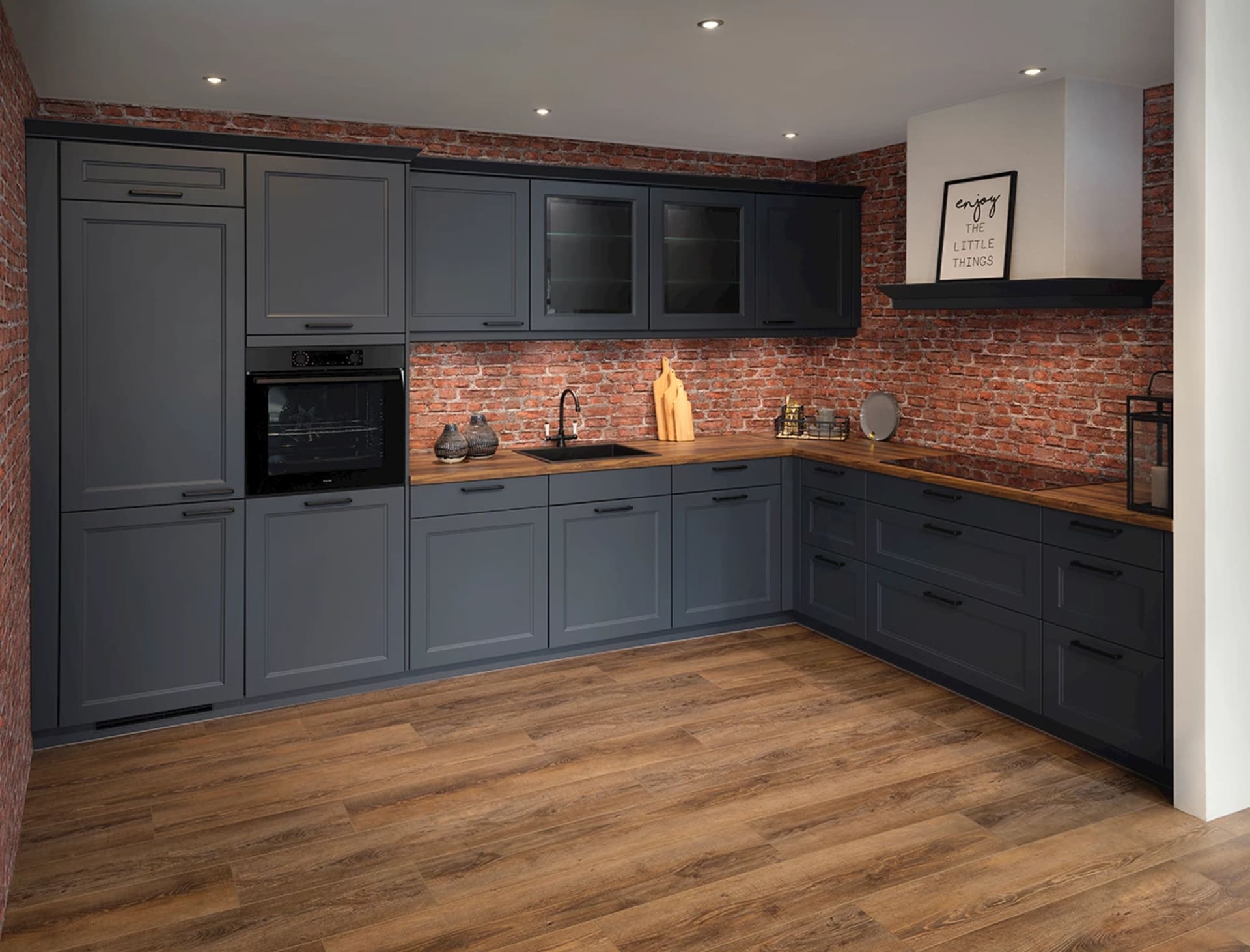 Landelijke houten keuken