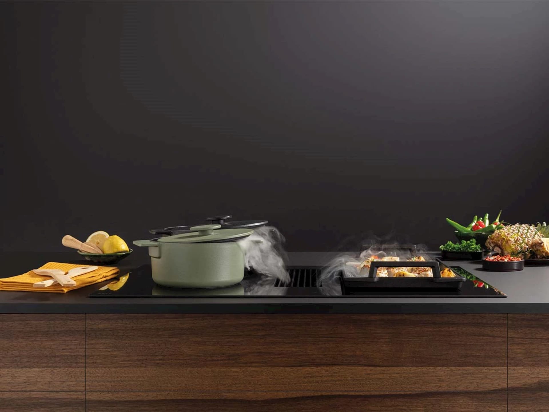 Kookplaat met geïntegreerde afzuiging Novy