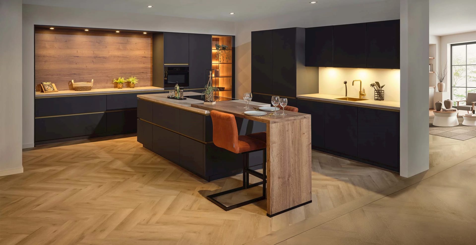 Donkerblauwe keukens Kitchen4All