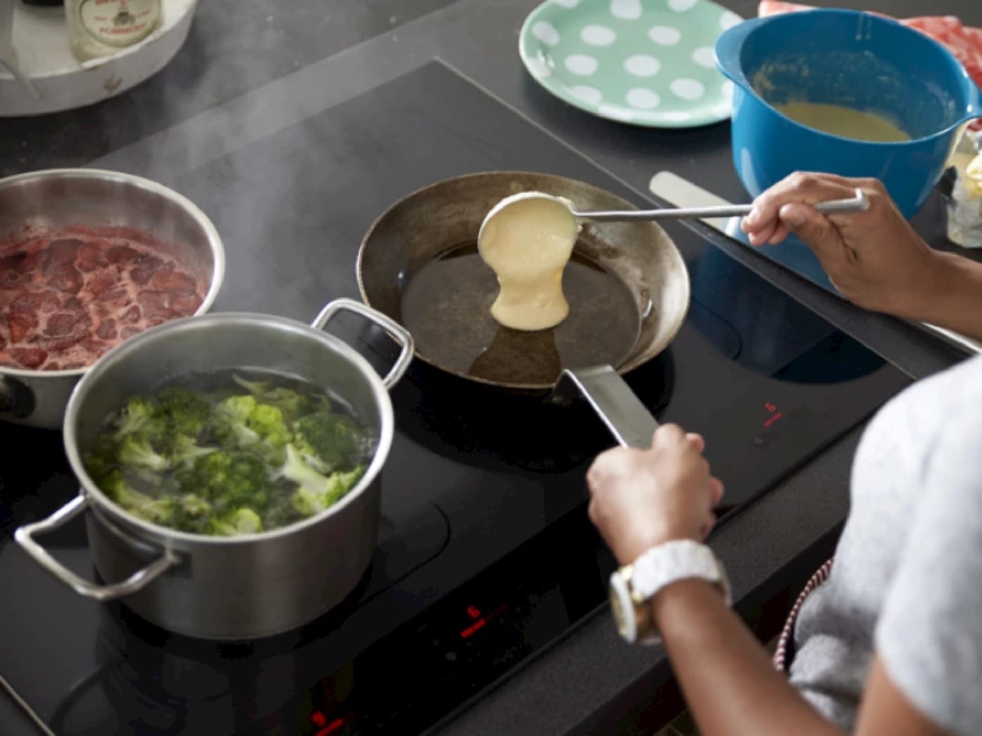 Schoonmaken van inductiekookplaat