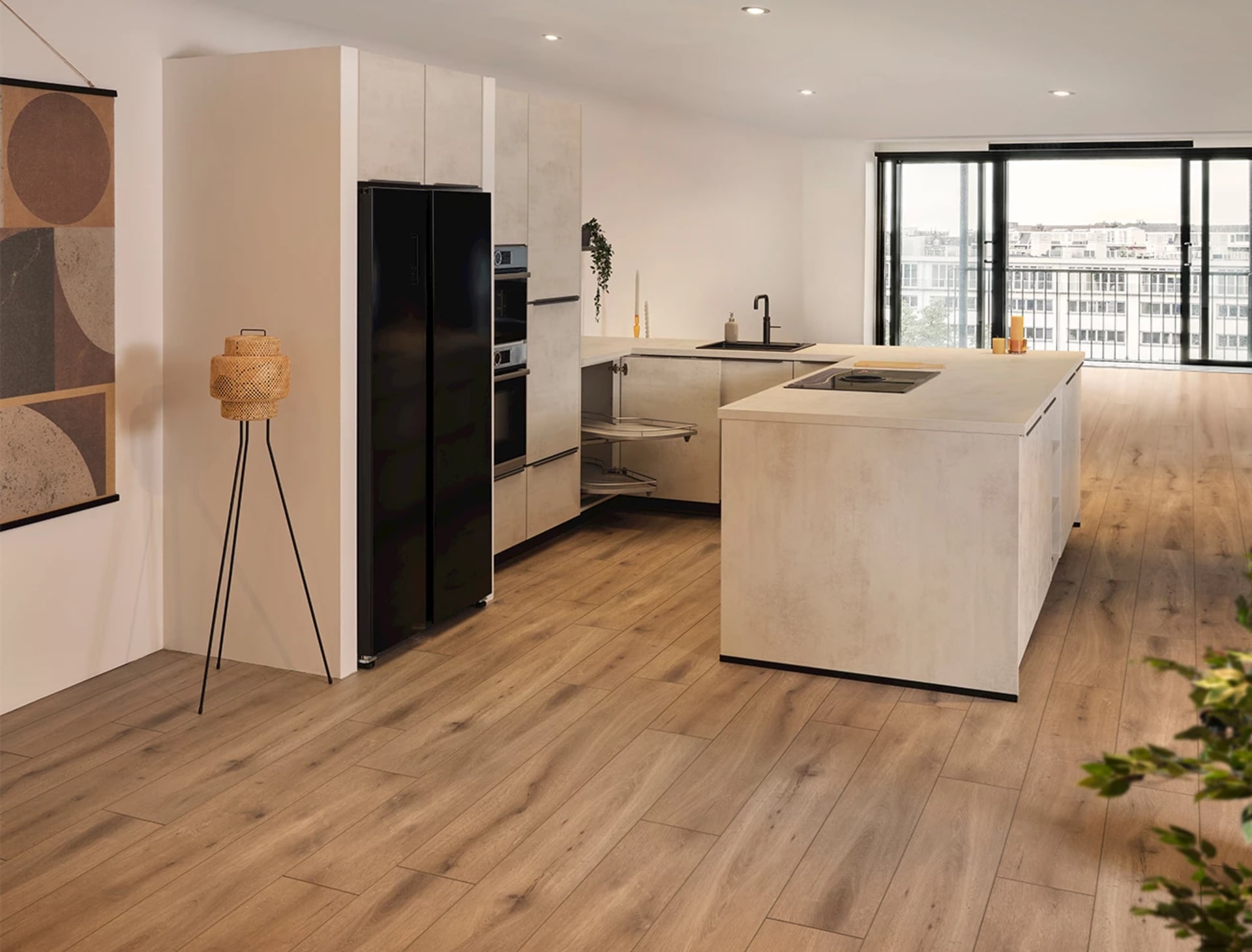 Houtlook pvc-vloer in keuken