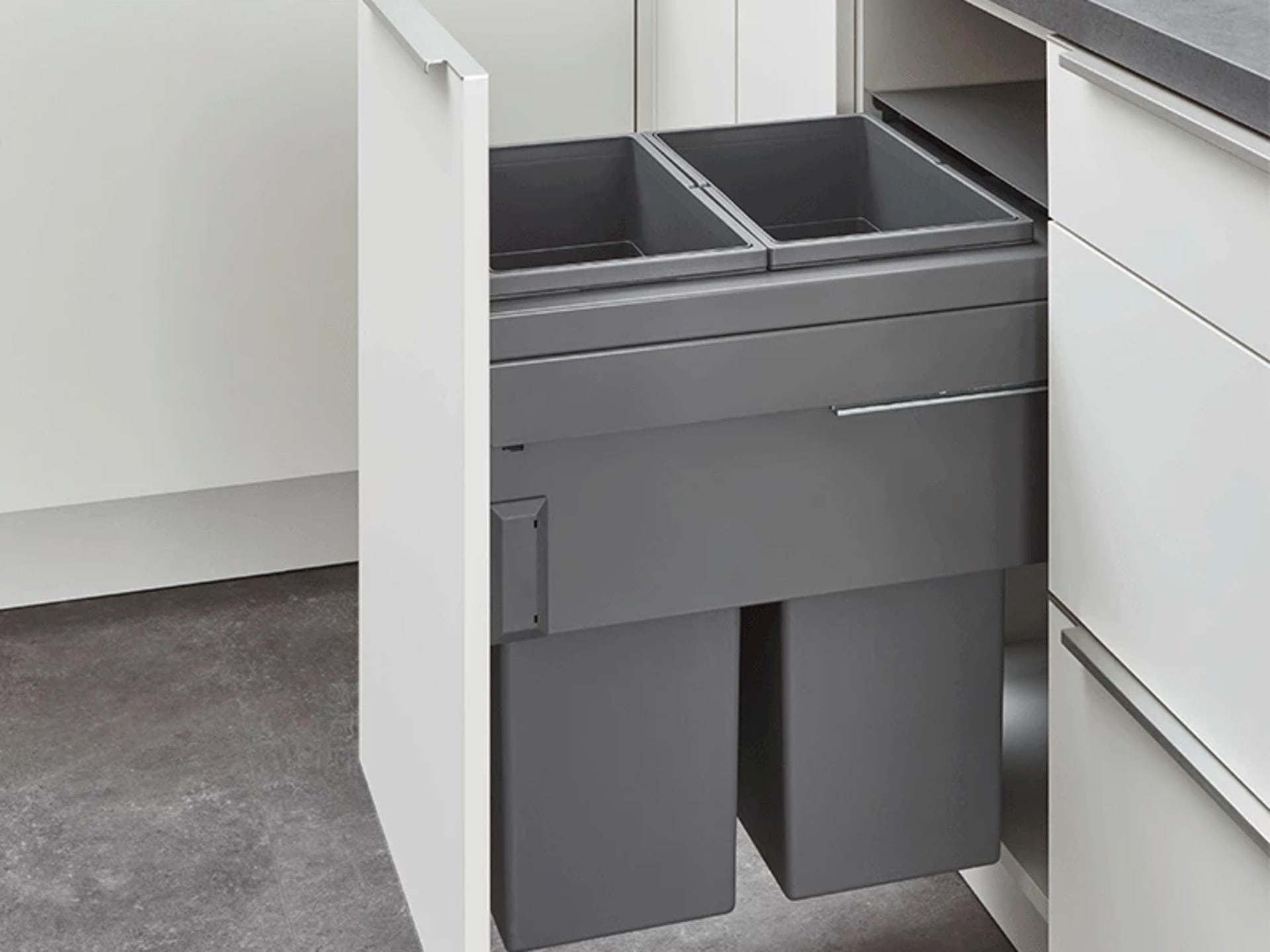 Ingebouwde afvalbak bijkeuken