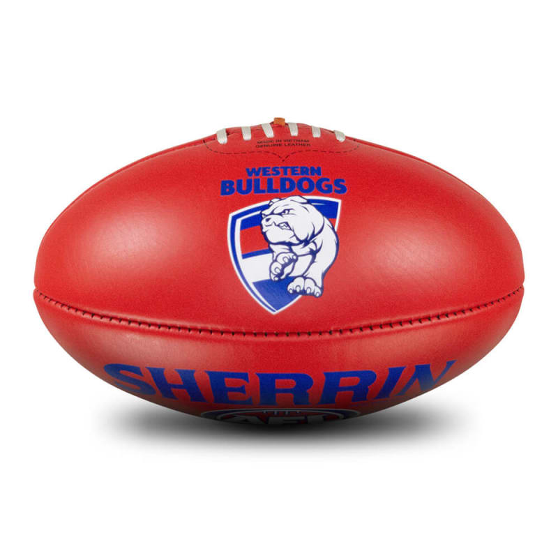 Western Bulldogs Team Leather Ball