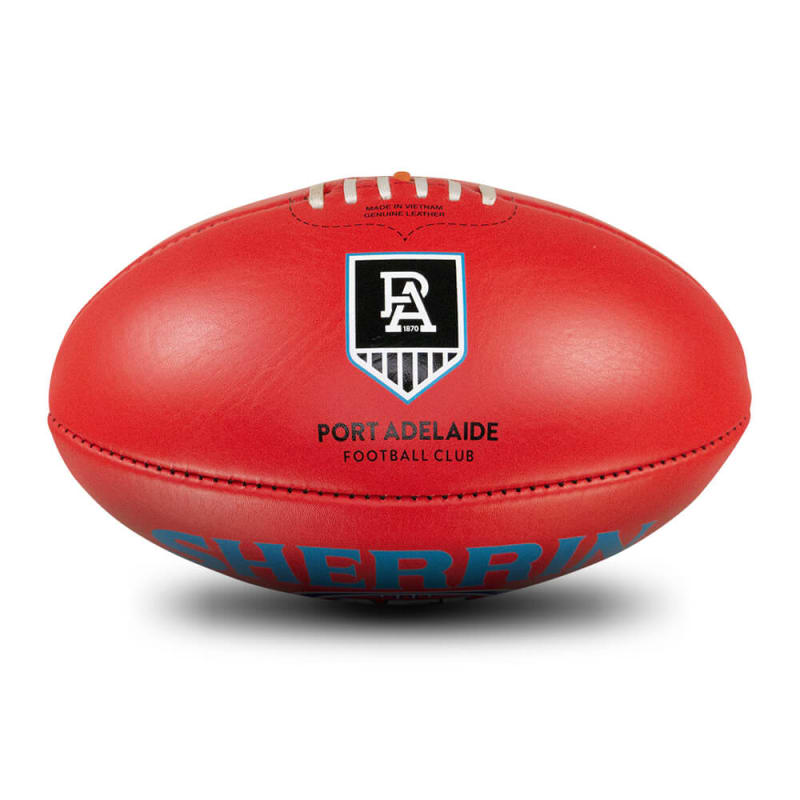 AFL Team Leather Ball - Port Adelaide