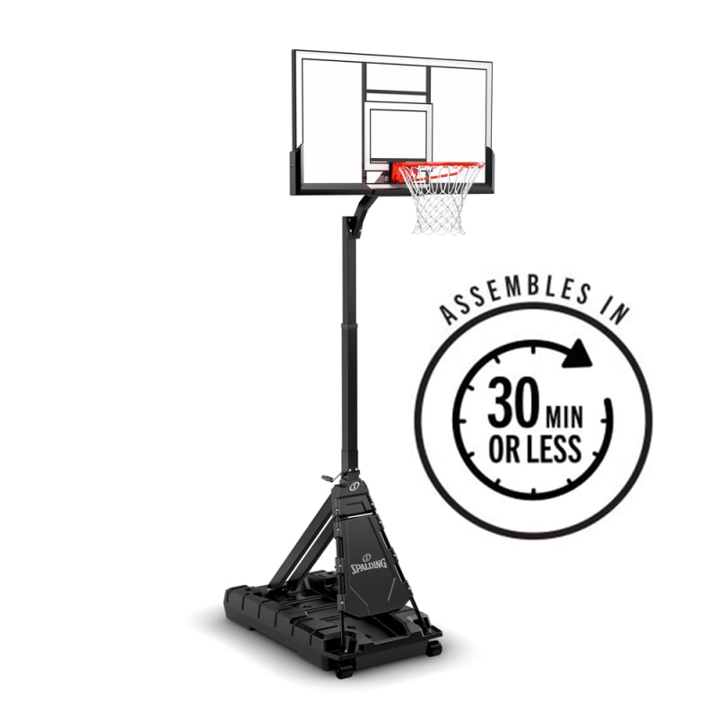 Momentous EZ Assembly 54 Inch Acrylic Portable Basketball Hoop
