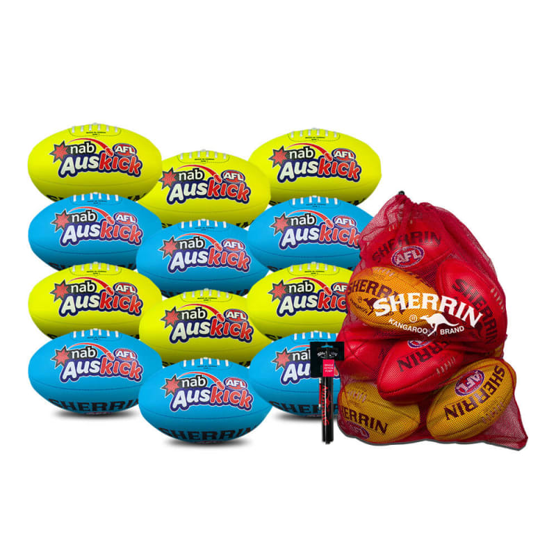 AFL Auskick Soft Grip - 12 Ball Bundle