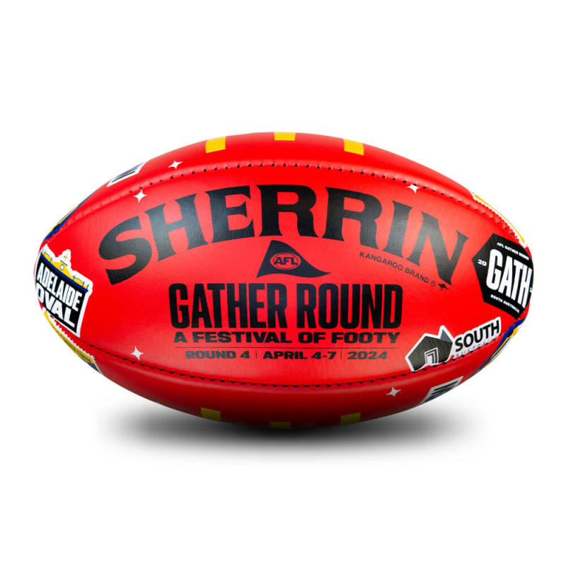 Official 2024 AFL Gather Round Game Ball - Red