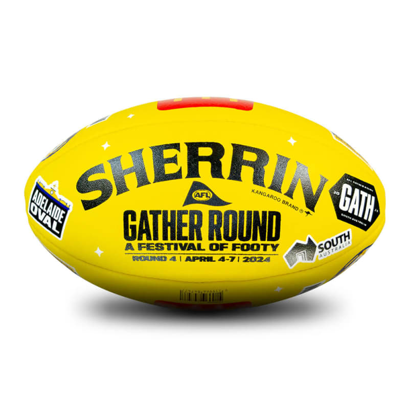 AFL Gather Round 2024 - Replica Game Ball - Yellow