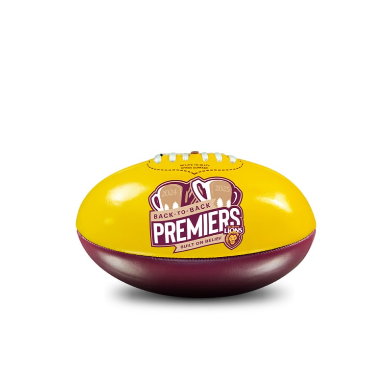 Brisbane Lions 2025 AFL Premiers PVC Mini Ball