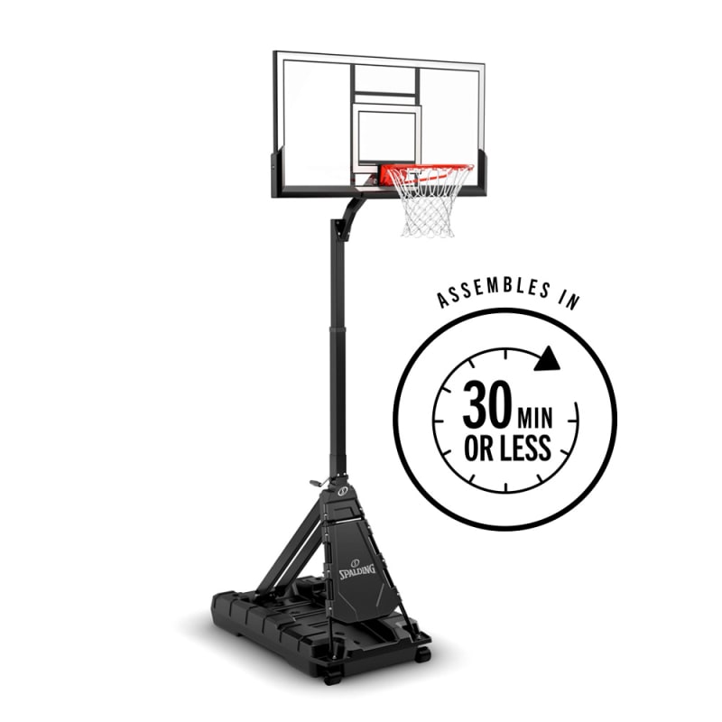 Momentous EZ Assembly 60 Inch Acrylic Portable Basketball Hoop