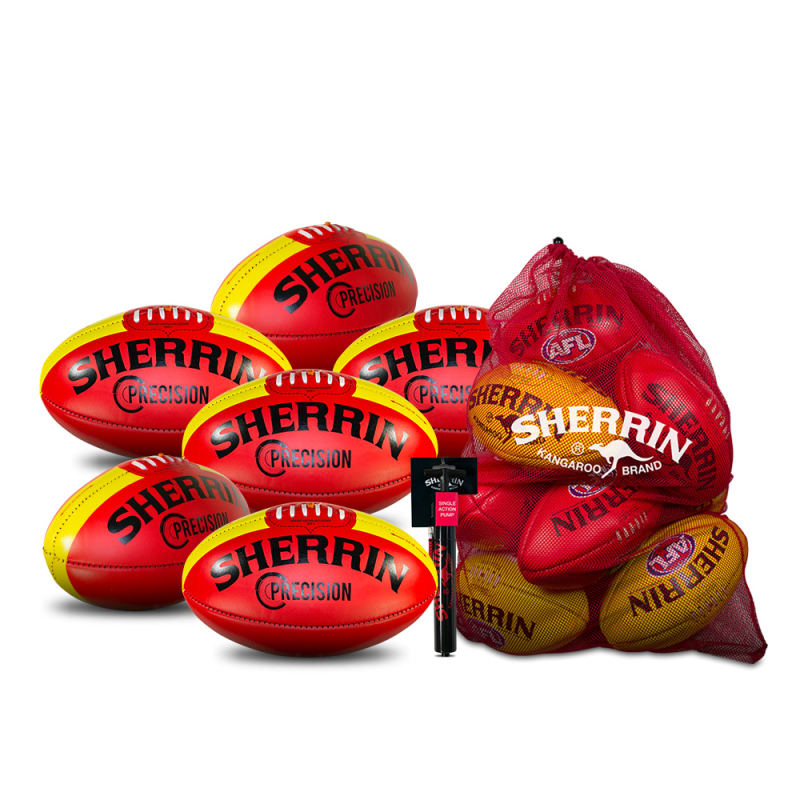 Precision Leather Red Football Bundle