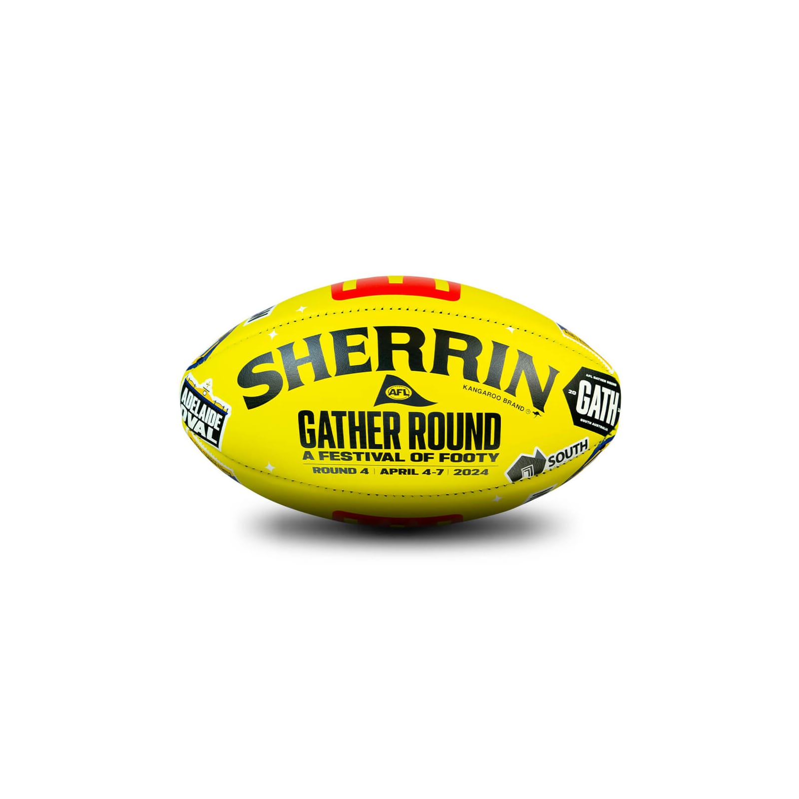 Official AFL Gather Round Ball 2024 Yellow
