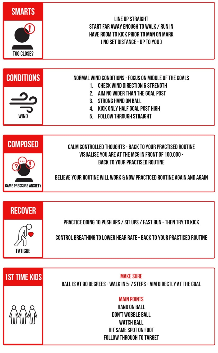 Manage common kicking distractions
