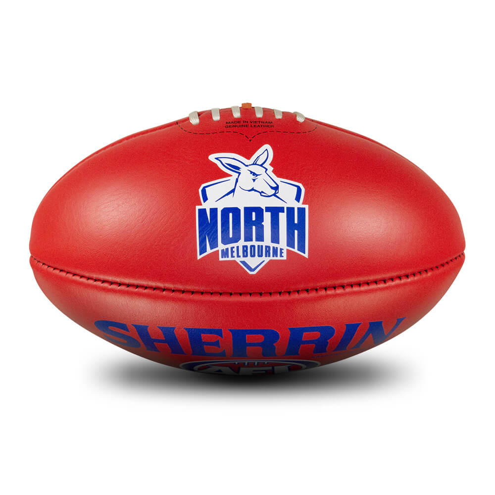AFL Team Leather Ball - North Melbourne Kangaroos AFL Team Leather Ball - North Melbourne Kangaroos