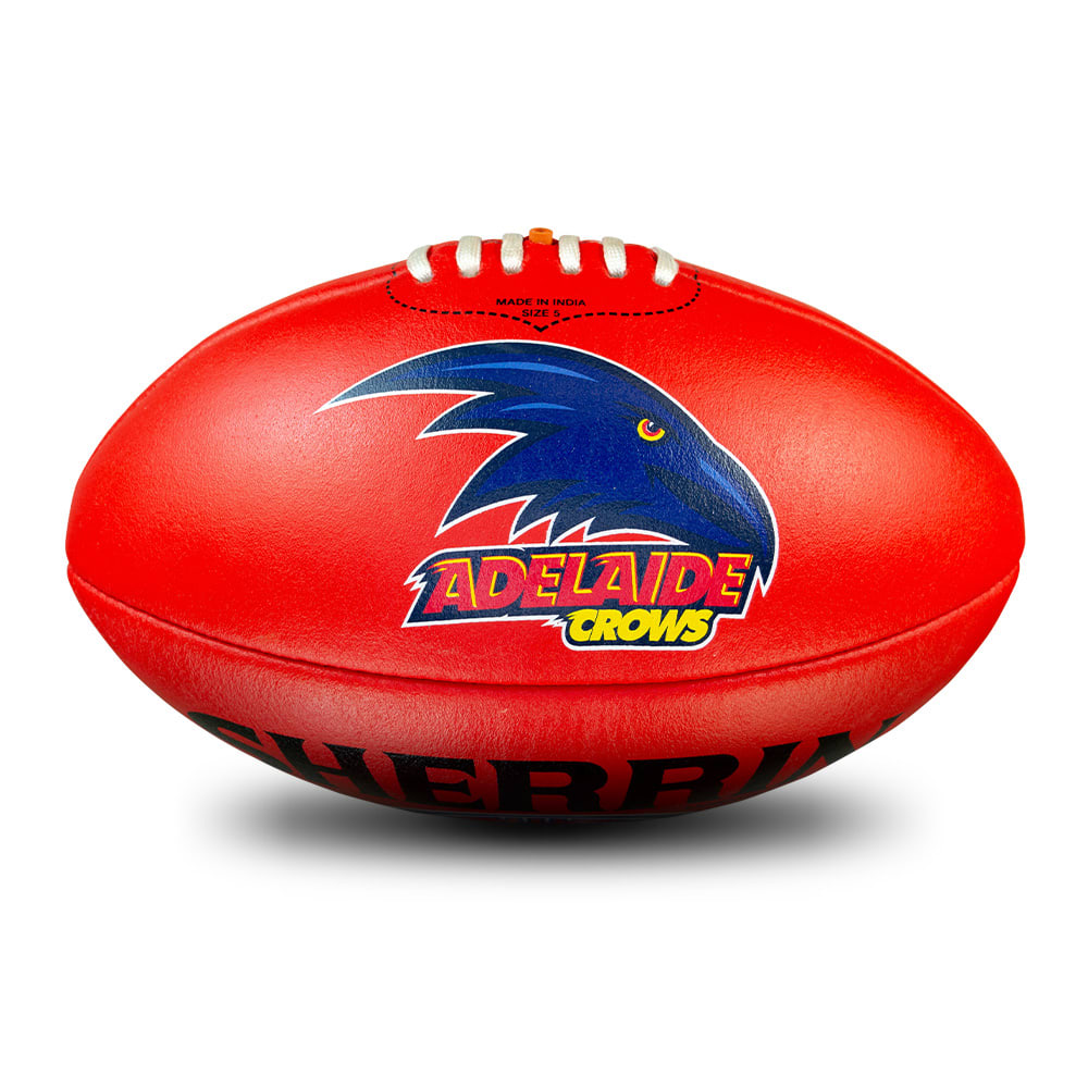 Adelaide Crows Team Club Leather - Size 5 - Red