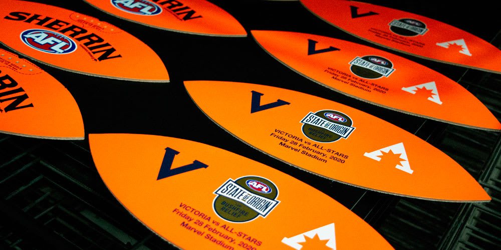 Bushfire game ball in production