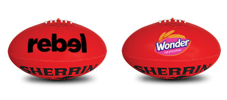 McDonalds and MCG Custom Sherrin Footballs